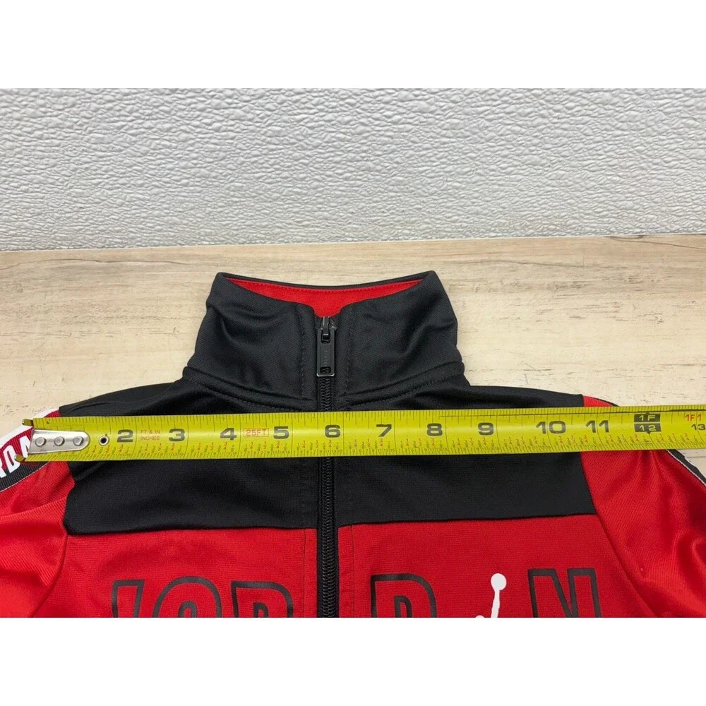 Air Jordan Kids Track Jacket Size: 4-5Yrs Full Zip Red Black Gray